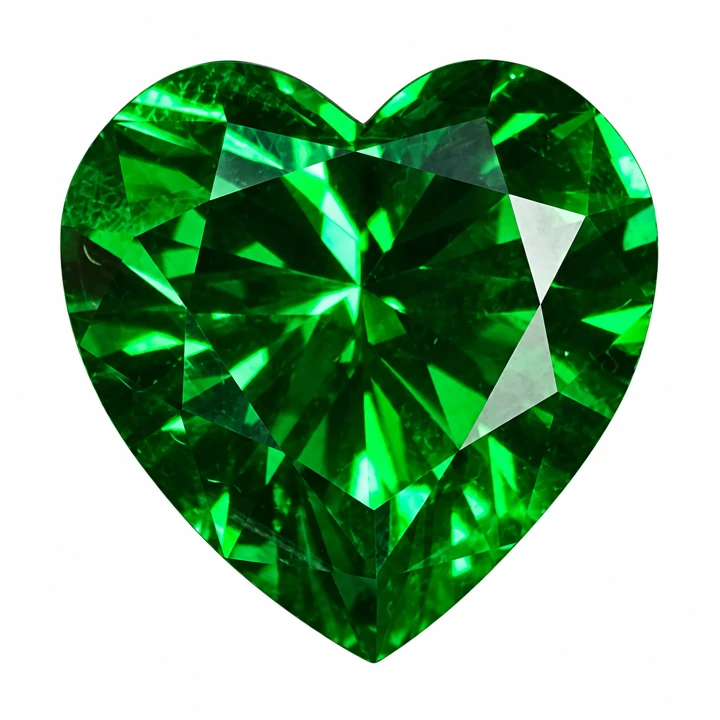 Гидротермальный цаворит · Сердце · 5,4 ct