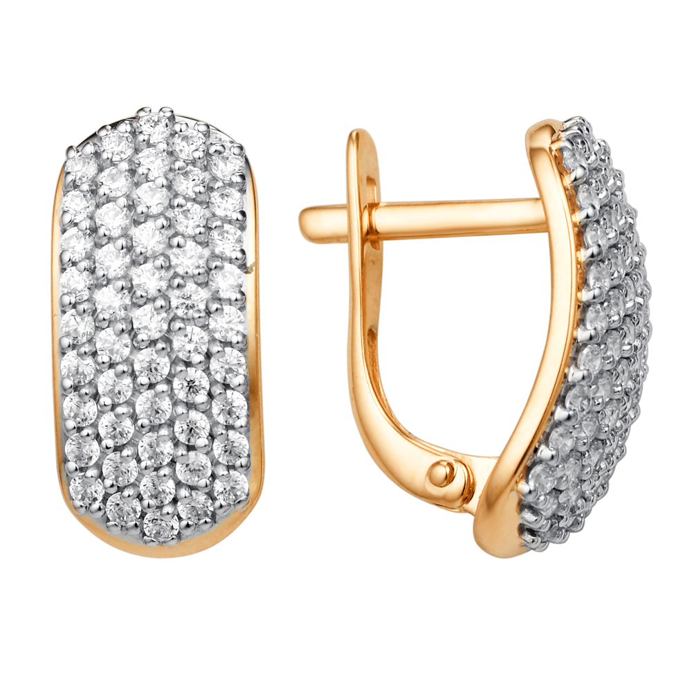 Серьги золотые 001162-1102 | Кольцо золотое 001161-1102 купить по цене 44554 руб. в ювелирном магазине ⭐️ «Золотая Подкова»