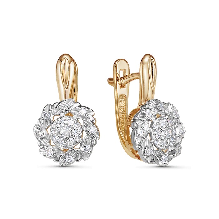 Серьги золотые С1639-120 | Кольцо золотое К1639-120 купить по цене 108577 руб. в ювелирном магазине ⭐️ «Золотая Подкова»