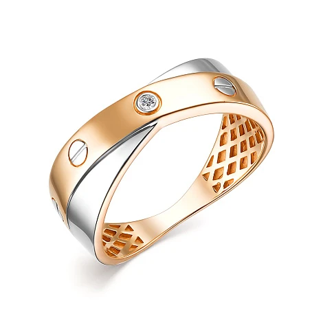 Кольцо золотое 15229-100 | Кольца с бриллиантами купить по выгодной цене в ювелирном магазине ⭐️ «Золотая Подкова»