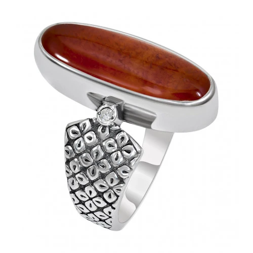 Кольцо серебряное 13589 | Кольца с фианитом купить по выгодной цене в ювелирном магазине ⭐️ «Золотая Подкова»