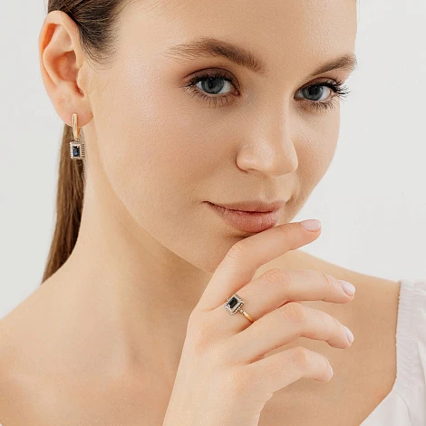 Кольцо золотое 15485-170 | Кольца с сапфиром купить по выгодной цене в ювелирном магазине ⭐️ «Золотая Подкова»