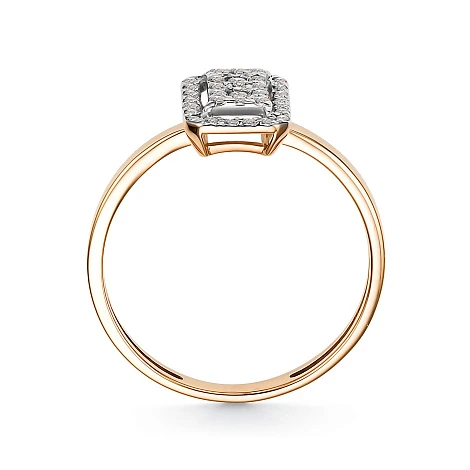 Кольцо золотое 15252-100 | Золотые кольца купить по выгодной цене в ювелирном магазине ⭐️ «Золотая Подкова»