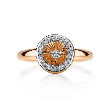 Кольцо золотое 15102-100 | Золотые кольца купить по выгодной цене в ювелирном магазине ⭐️ «Золотая Подкова»