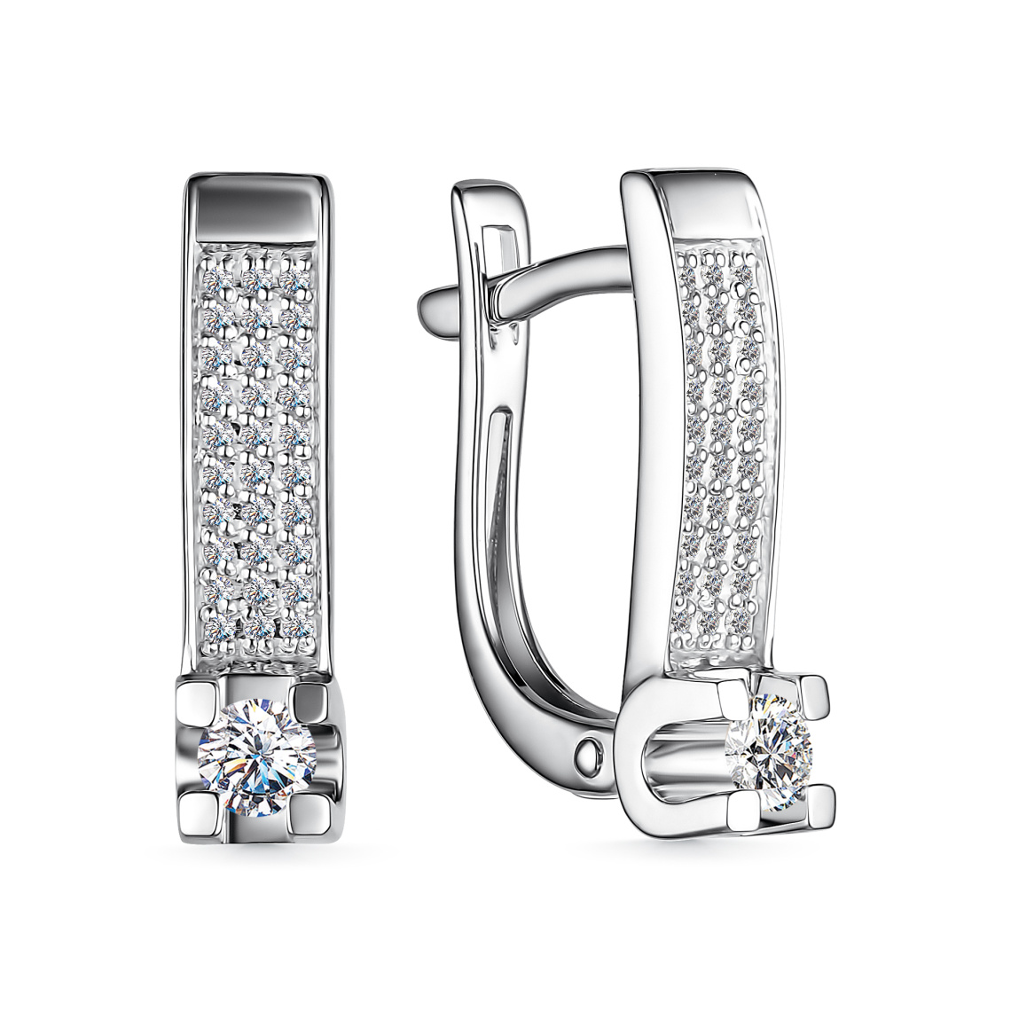 Серьги золотые 25435-200 | Кольцо золотое 15435-200 купить по цене 109185 руб. в ювелирном магазине ⭐️ «Золотая Подкова»