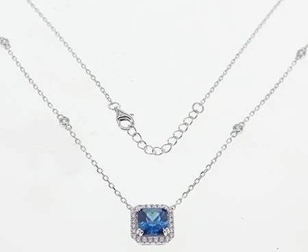 Колье серебряное SN-B2057A | Серебряные колье купить по выгодной цене в ювелирном магазине ⭐️ «Золотая Подкова»