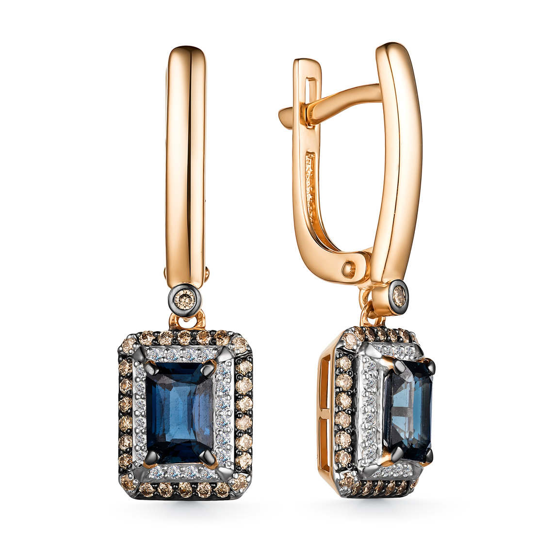 Серьги золотые 25485-170 | Кольцо золотое 15485-170 купить по цене 82909 руб. в ювелирном магазине ⭐️ «Золотая Подкова»