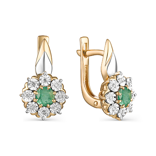 Серьги золотые 23101-101 | Кольцо золотое 13101-101 купить по цене 69063 руб. в ювелирном магазине ⭐️ «Золотая Подкова»