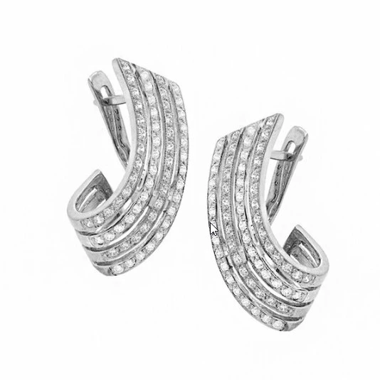 Серьги серебряные С488В-9101 | Английский замок серьги купить по выгодной цене в ювелирном магазине ⭐️ «Золотая Подкова»