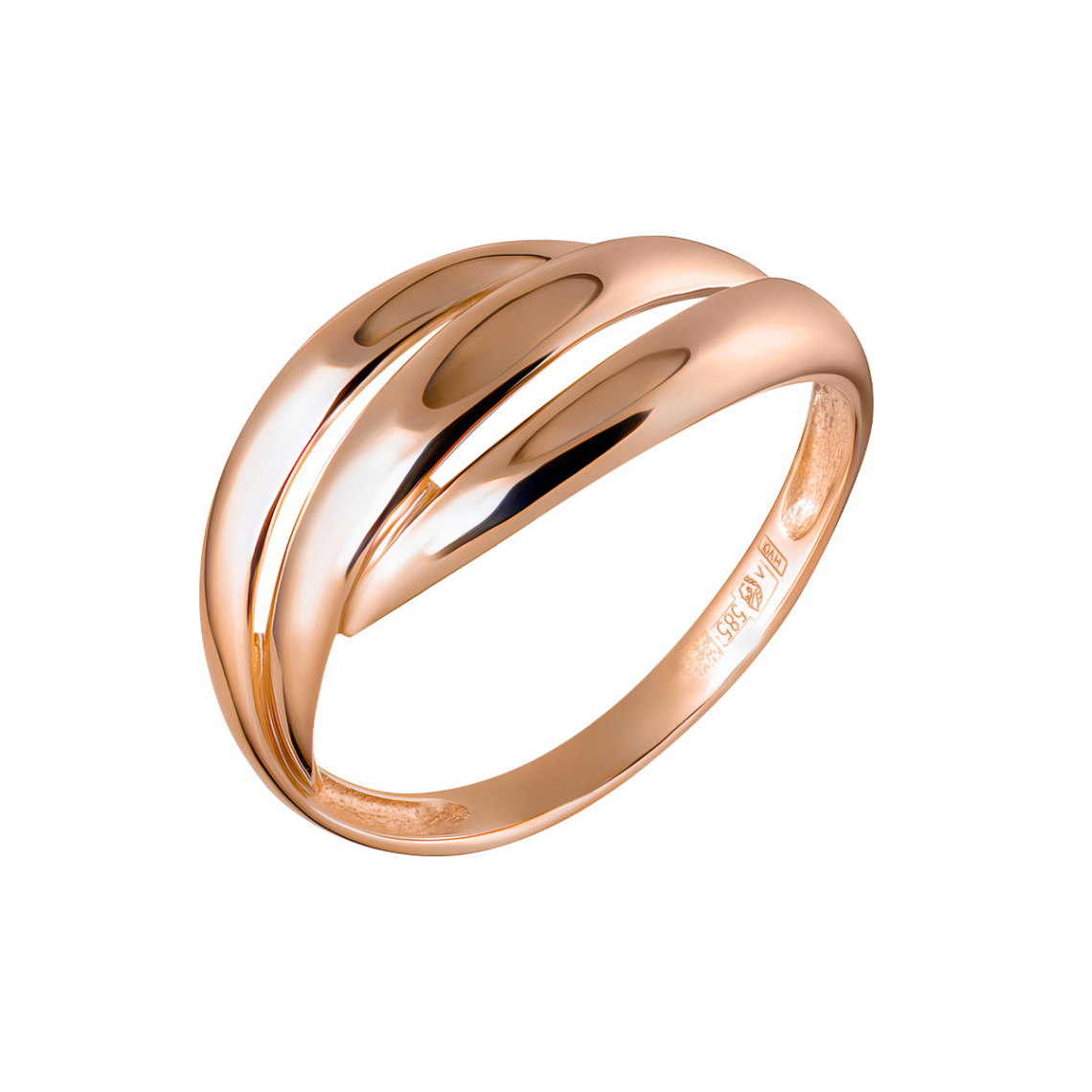 Кольцо золотое 1055291-10000 | Серьги золотые 1055292-10000 купить по цене 48960 руб. в ювелирном магазине ⭐️ «Золотая Подкова»