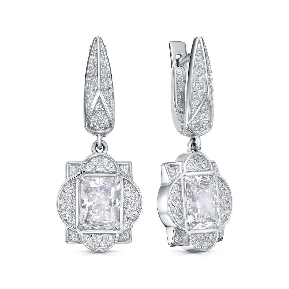 Серьги серебряные 12-792-21500 | Кольцо серебряное 11-792-21500 купить по цене 10799 руб. в ювелирном магазине ⭐️ «Золотая Подкова»