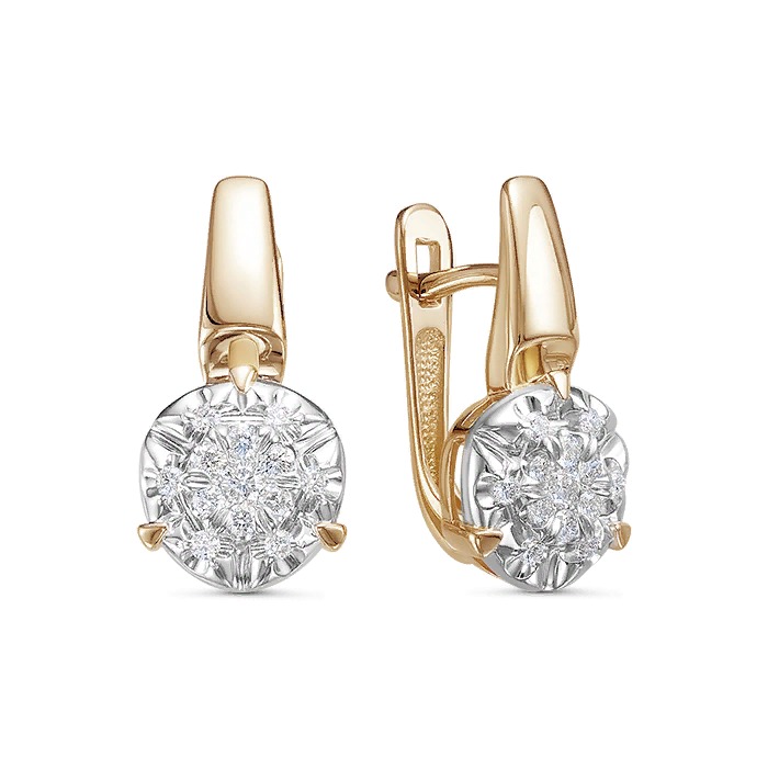 Серьги золотые С1642-120 | Кольцо золотое К1642-120 купить по цене 115342 руб. в ювелирном магазине ⭐️ «Золотая Подкова»