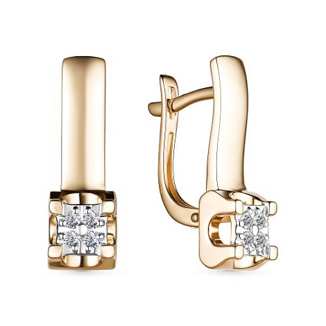 Серьги золотые 25747-100 | Кольцо золотое 15747-100 купить по цене 84844 руб. в ювелирном магазине ⭐️ «Золотая Подкова»