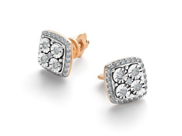 Серьги золотые 26016-100 | Кольцо золотое 16016-100 купить по цене 71479 руб. в ювелирном магазине ⭐️ «Золотая Подкова»