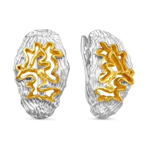 Серьги серебряные С-22-0184W | Женские серебряные серьги купить по выгодной цене в ювелирном магазине ⭐️ «Золотая Подкова»