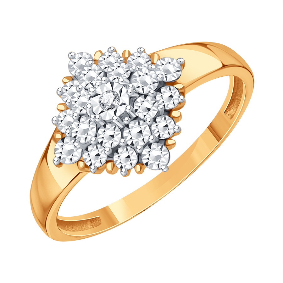 Кольцо золотое Т14561Д029 | Подвеска золотая Т145636108 купить по цене 47790 руб. в ювелирном магазине ⭐️ «Золотая Подкова»