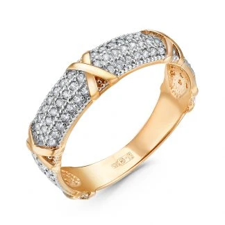 Кольцо золотое 802-01781-10-00-20-00 | Кольца дорожка купить по выгодной цене в ювелирном магазине ⭐️ «Золотая Подкова»