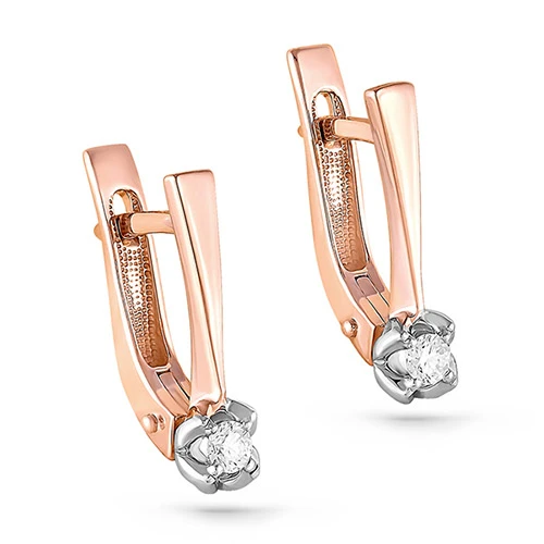 Серьги золотые 12-0810-1000 | Женские золотые серьги купить по выгодной цене в ювелирном магазине ⭐️ «Золотая Подкова»