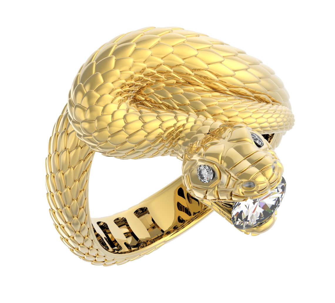 Кольцо золотое 9101689 Змея | Браслет золотой 9401689 Змея купить по цене 328608 руб. в ювелирном магазине ⭐️ «Золотая Подкова»