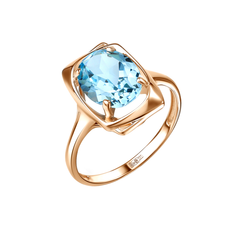 Кольцо золотое 10390671 Топаз | Серьги золотые 20390671 Топаз купить по цене 95760 руб. в ювелирном магазине ⭐️ «Золотая Подкова»