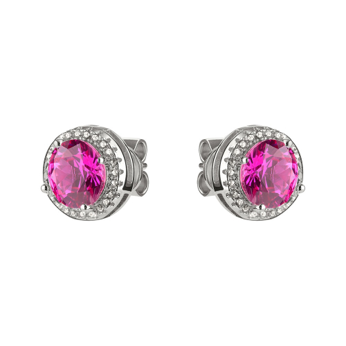 Серьги из серебра с фианитами