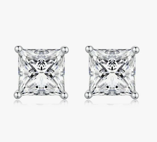 Серьги из серебра с фианитами