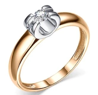 Кольцо золотое К132-1933 | Ювелирные изделия в сети Золотая Подкова