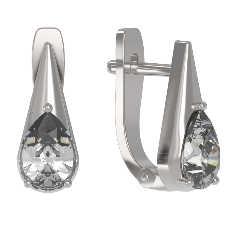 Серьги серебряные 1038842-01210 | Подвеска серебряная 1038843-01210 купить по цене 1642 руб. в ювелирном магазине ⭐️ «Золотая Подкова»