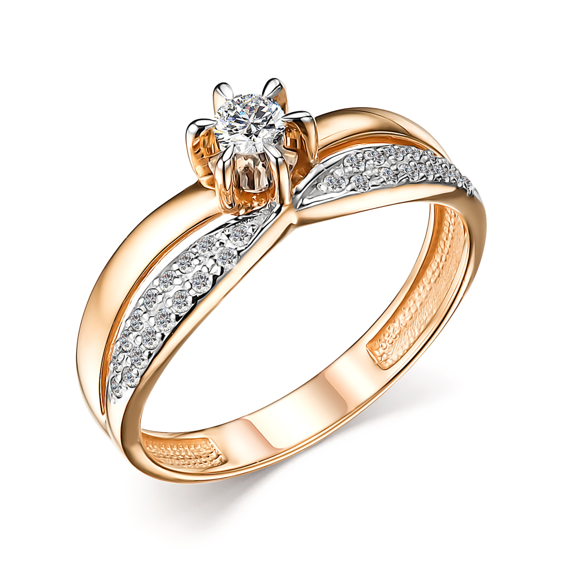 Кольцо золотое 14764-100 | Серьги золотые 24764-100 купить по цене 139977 руб. в ювелирном магазине ⭐️ «Золотая Подкова»