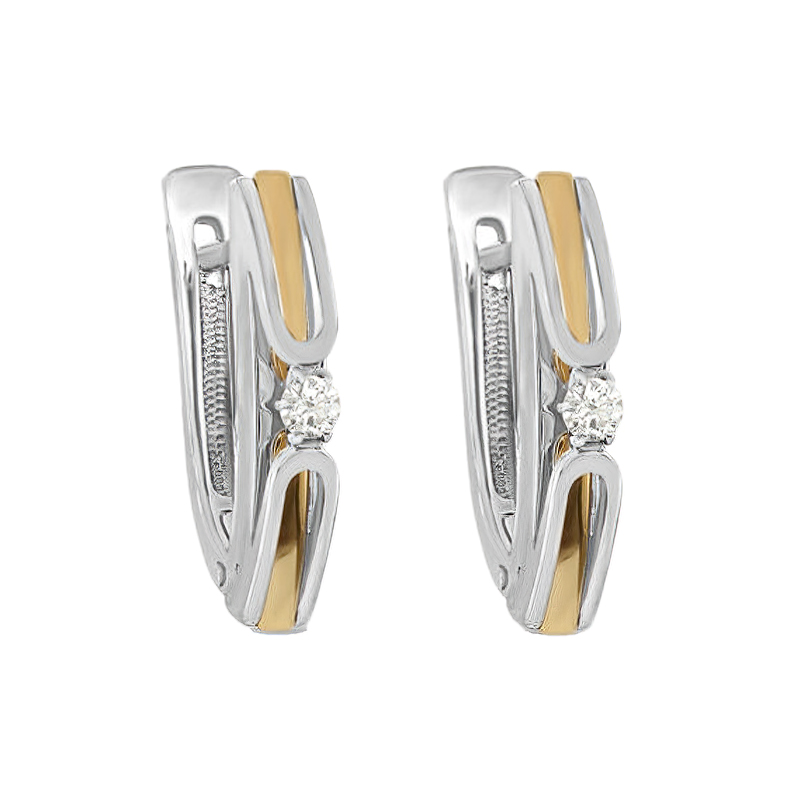 Серьги золотые 12-11783-1096 | Кольцо золотое 11-11783-1096 купить по цене 71760 руб. в ювелирном магазине ⭐️ «Золотая Подкова»