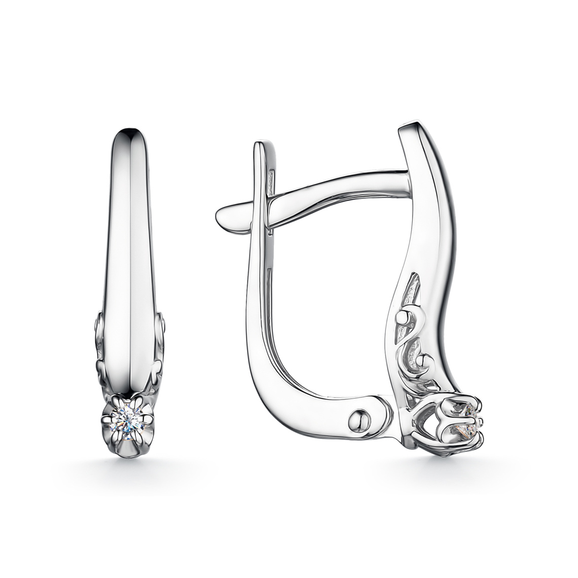 Серьги золотые 24236-200 | Кольцо золотое 14236-200 купить по цене 33999 руб. в ювелирном магазине ⭐️ «Золотая Подкова»