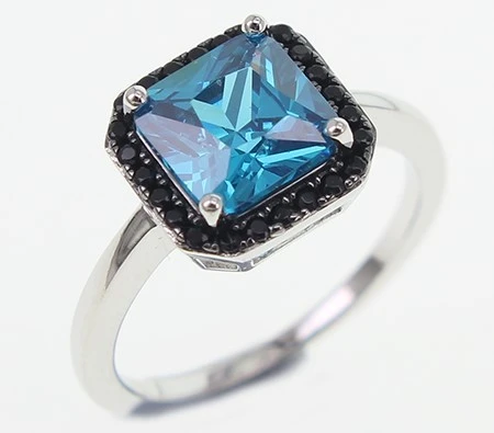 Кольцо серебряное SR-B03224-bl1 | Серебряные кольца купить по выгодной цене в ювелирном магазине ⭐️ «Золотая Подкова»