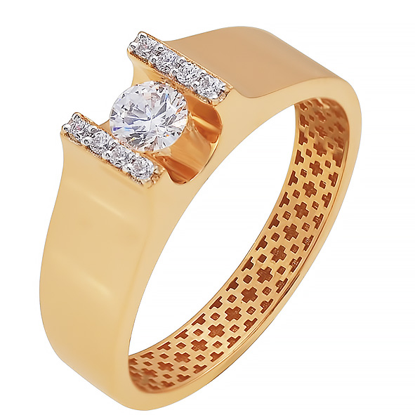 Кольцо золотое 920513 | Кольцо золотое 902-00513-10-00-20-00 купить по цене 63225 руб. в ювелирном магазине ⭐️ «Золотая Подкова»