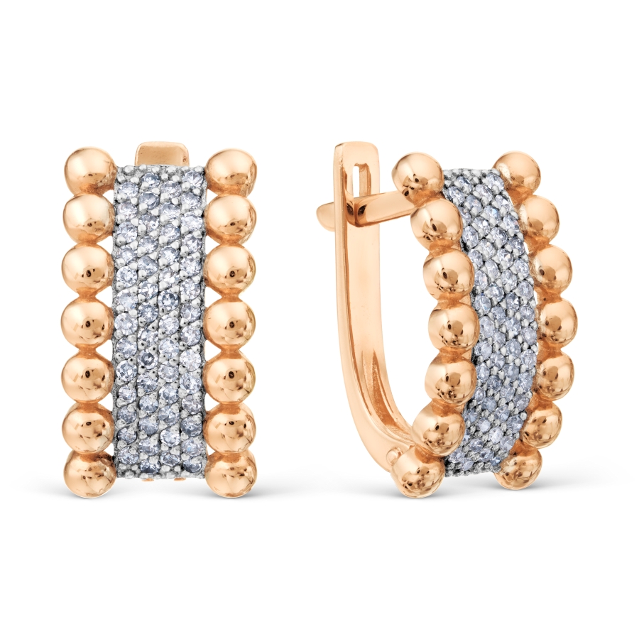 Серьги золотые Т14702В167 | Кольцо золотое Т14701Б157 купить по цене 101250 руб. в ювелирном магазине ⭐️ «Золотая Подкова»