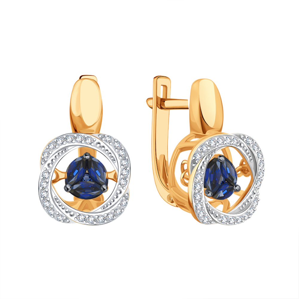 Серьги золотые Т14602В528 | Кольцо золотое Т14601Б442 купить по цене 115249 руб. в ювелирном магазине ⭐️ «Золотая Подкова»