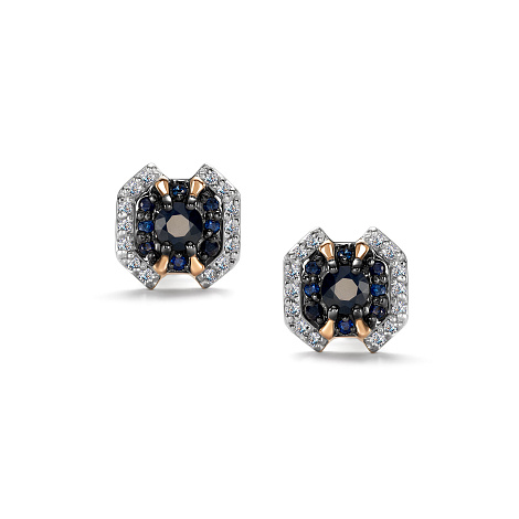 Серьги золотые 27063-102 | Кольцо золотое 17063-102 купить по цене 48607 руб. в ювелирном магазине ⭐️ «Золотая Подкова»