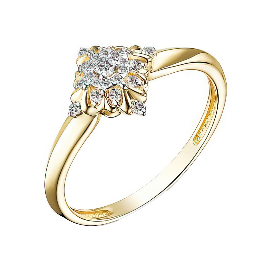 Кольцо золотое 15702-300 | Серьги золотые 25702-300 купить по цене 125246 руб. в ювелирном магазине ⭐️ «Золотая Подкова»