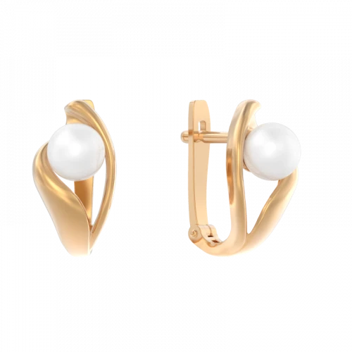 Серьги из золота с жемчугом