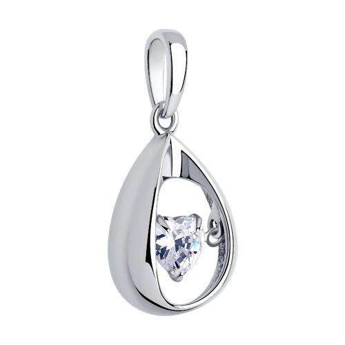 Подвеска серебряная 89030067 | Ювелирные изделия От «соколов» купить по выгодной цене в ювелирном магазине ⭐️ «Золотая Подкова»