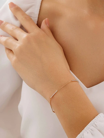 Браслет золотой 54868-100 | Браслеты с бриллиантами купить по выгодной цене в ювелирном магазине ⭐️ «Золотая Подкова»