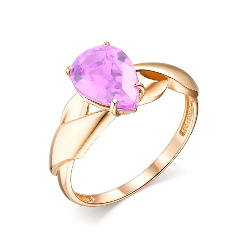 Кольцо золотое 11803323Амет. | Кольца с аметистом купить по выгодной цене в ювелирном магазине ⭐️ «Золотая Подкова»