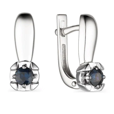 Серьги золотые 23792-202 | Серьги с сапфиром купить по выгодной цене в ювелирном магазине ⭐️ «Золотая Подкова» Серьги золотые 23792-202 | Серьги с сапфиром купить по выгодной цене в ювелирном магазине ⭐️ «Золотая Подкова»