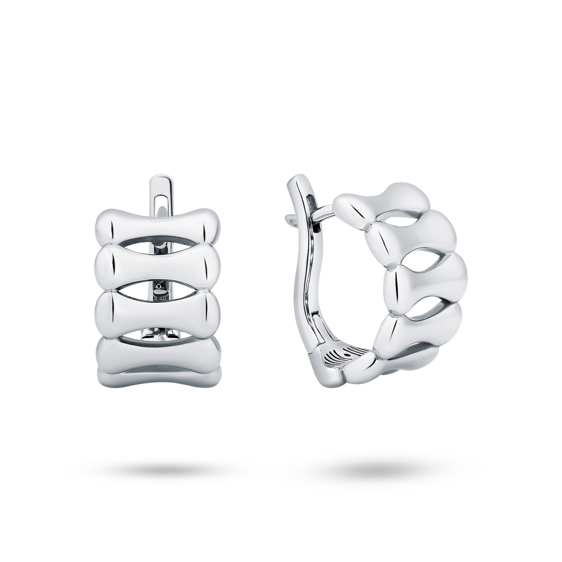 Серьги серебряные 01011-20-090101-00 | Кольцо серебряное 01011-10-090101-00 купить по цене 12745 руб. в ювелирном магазине ⭐️ «Золотая Подкова»