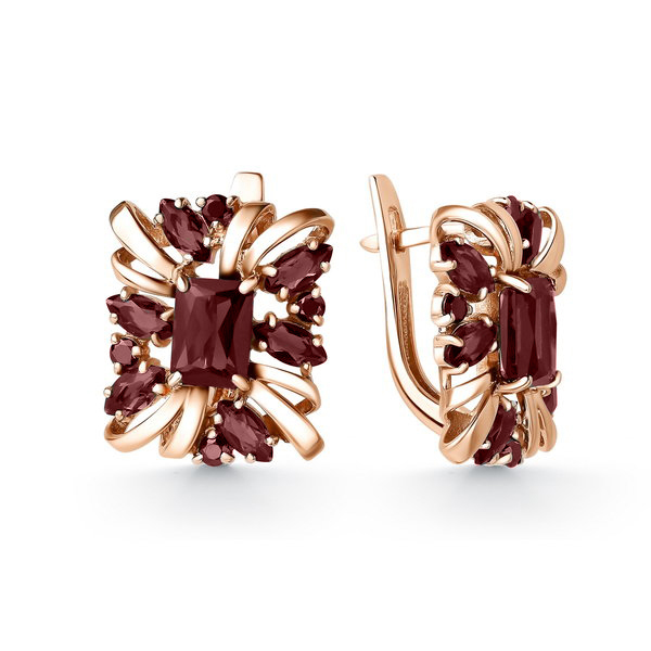 Серьги золотые 20491992 Гранат | Кольцо золотое 10491992 Гранат купить по цене 63417 руб. в ювелирном магазине ⭐️ «Золотая Подкова»