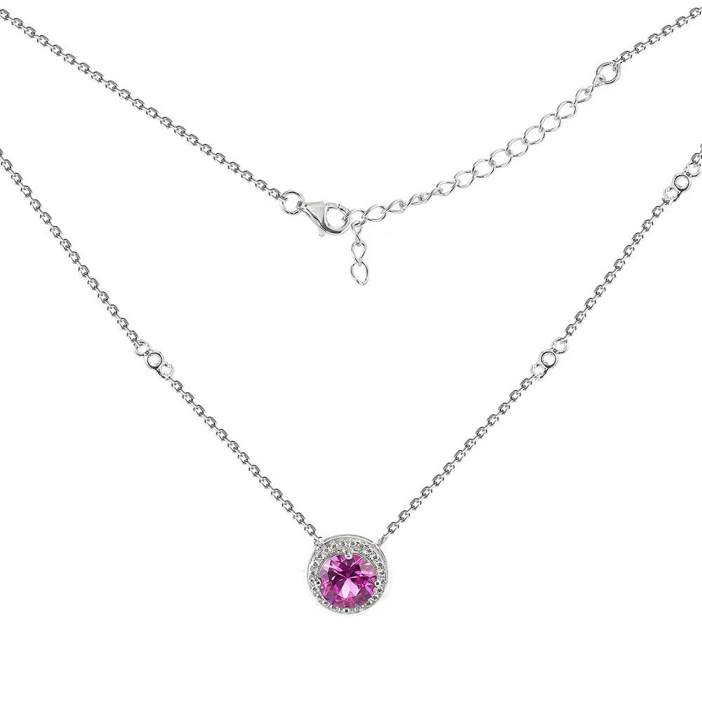 Колье серебряное SS-B0645NC4 | Серьги серебряные SS-B0645EC4 купить по цене 2100 руб. в ювелирном магазине ⭐️ «Золотая Подкова»