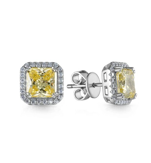 Серьги из серебра с фианитами