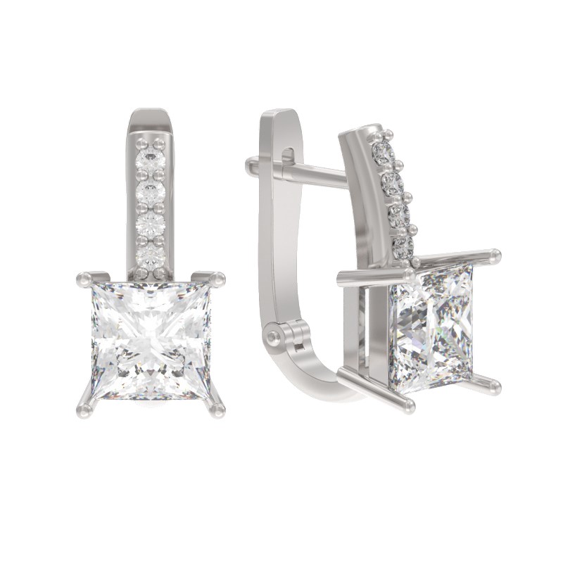 Серьги серебряные 1043252-01110 | Кольцо серебряное 1043251-01110 купить по цене 2347 руб. в ювелирном магазине ⭐️ «Золотая Подкова»