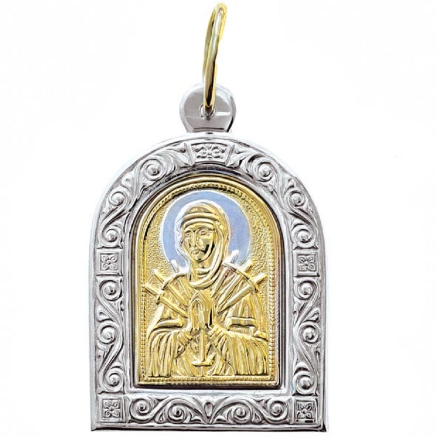 Подвеска золотая 819-00103-10-00-00-00 | Подвеска золотая 85103 Семистрельная купить по цене 46427 руб. в ювелирном магазине ⭐️ «Золотая Подкова»