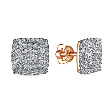 Серьги золотые 24863-100 | Ювелирные изделия от бренда Алькор 💍 купить по доступной цене в ювелирной сети «Золотая Подкова»