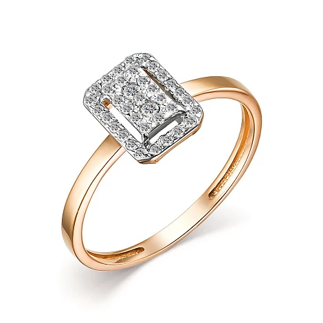 Кольцо золотое 15252-100 | Золотые кольца купить по выгодной цене в ювелирном магазине ⭐️ «Золотая Подкова»